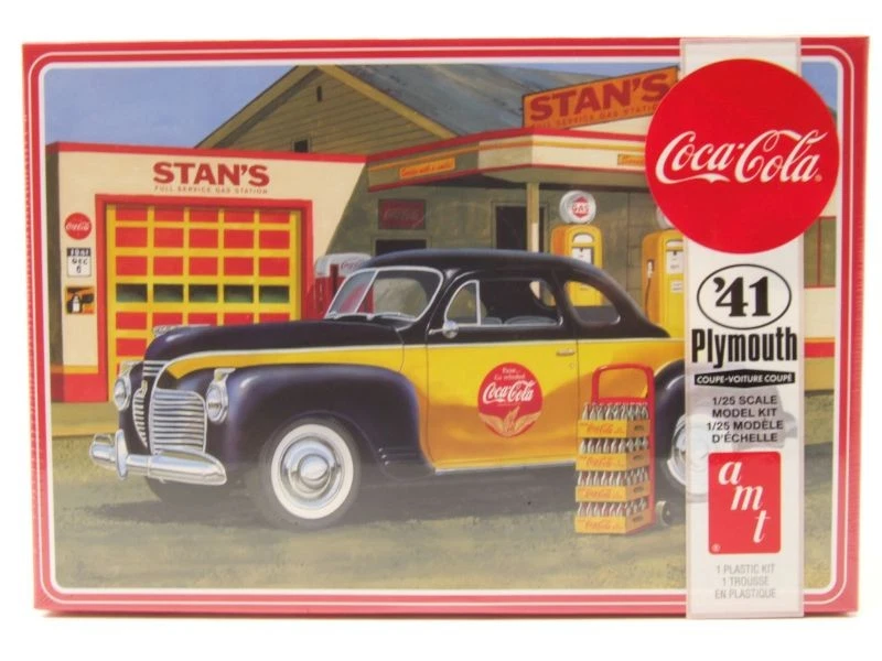 Plymouth Coupè 1941 Coca Cola Modellino Auto Kit Costruzione Plastica 1:25 AMT - Immagine 1 di 4