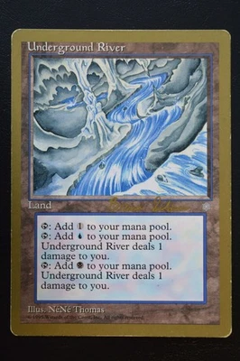 Magic The Gathering MTG UNDERGROUND RIVER WCD 1998: Brian Selden MP Played - Image 1 of 2