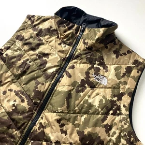 North Face Tamburello 2 Vest Large Olive Green Camo Quilted Insualted Jacket NEW - Picture 1 of 16