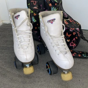 Patines Sure Grip International para mujer talla 7 blanco bolso mariposa ¡Genial! - Imagen 1 de 15