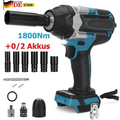 1800Nm Akku Schlagschrauber Mit 2 Batterie Akkuschrauber Schrauber Bürstenloser - Bild 1 von 4