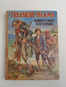 Robert Louis Stevenson Treasure Island 1933 Vintage J Coker G P Micklewright - Picture 1 of 12