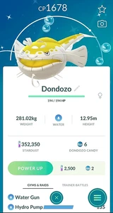 - Pokémon - Shiny Dondozo - P T C - 80k stardust - Description - Picture 1 of 1