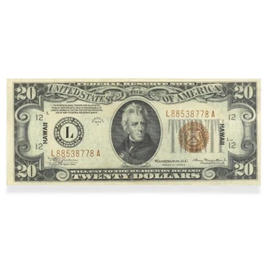 $20 Dollar United States Brown Seal Hawaii 1934-A FR. 2305 - Picture 1 of 2
