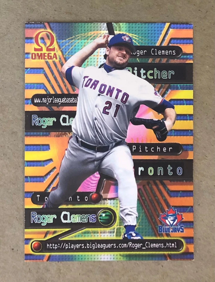 1998 Pacific Omega - Online Inserts - Roger Clemens - #19 - Blue Jays - NrMt - Image 1 of 4