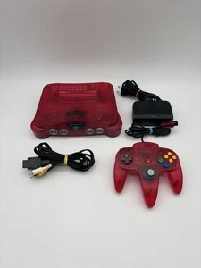 Consola Nintendo 64 N64 + Todos los cables - Sandía Sandía Rojo Transparente - Imagen 1 de 9