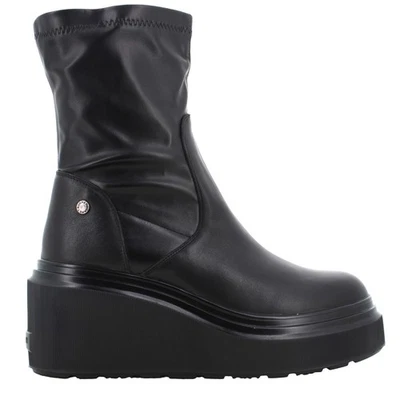 Janet & Janet A25f Bottine compensée J-460 BLACK pour femme - Photo 1/4