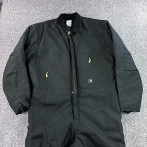 Carhartt Coveralls Mens 44 Short Black Yukon Lined Extreme Double Knee X06 BLK - Picture 1 of 8