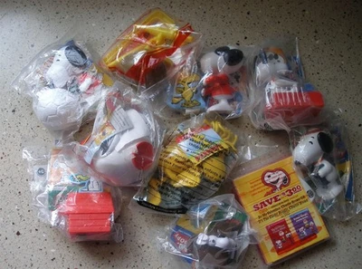 2007 Burger King SNOOPY Kids еда игрушки, набор из 10 штук, все разные - Изображение 1 из 4