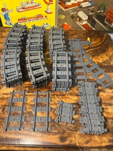 Lego City RC Zug Gleis 73 Teile 1 Kreuzung 40 gebogen 10 gerade 22 Flexi sehr guter Zustand - Bild 1 von 6