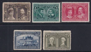 Canada Unused Quebec Tercentenary Issues #96-100 MNG/MH HICV See* - Picture 1 of 2