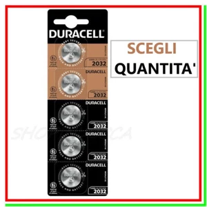 Pila CR 2032 DURACELL CR2032 Batteria Bottone Litio Lithium 3v scadenza 2034 - Foto 1 di 9