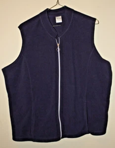 Blair Fleece Sleeveless Vest Full Zip Pockets Women's 2XL Dark Blue - Picture 1 of 4