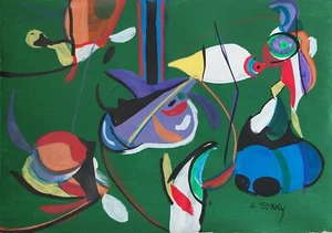 Arshile Gorky Signed Abstract Expressionist Oil Painting on Canvas American Art - Picture 1 of 4