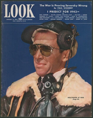 LOOK Magazine January 12 1943 James Stewart ~Hollywood at War~ No Label - Image 1 of 4