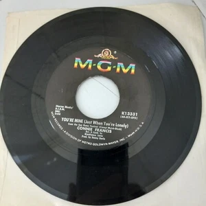 Youre Mine And Wishin It Was You By Connie Francis 45 Rpm Good Condition - Imagen 1 de 6