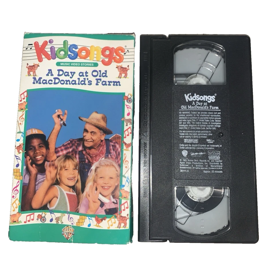 Kidsongs A Day at Old MacDonald's Farm VHS Tape 1985 Children's Video Music - Image 1 of 4