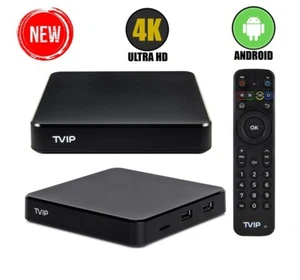 TVIP S-Box v.705 IPTV 4K UHD HEVC Android 11 Dual-WiFi Streamer USB Negro - Imagen 1 de 5