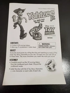 Milton Bradley Yahtzee Jr. Toy Story and Beyond 2002 Edition replacement parts - Picture 1 of 49