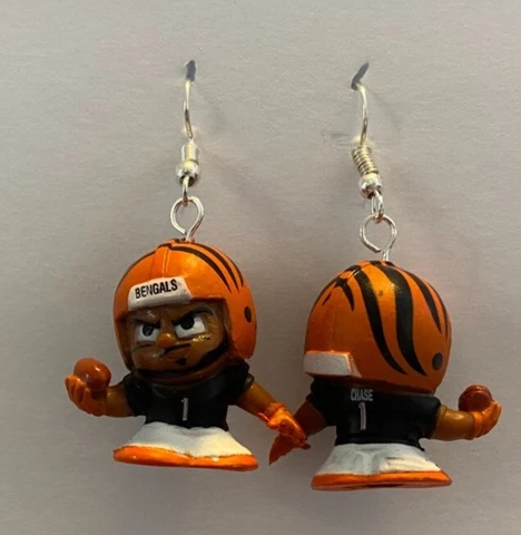 NFL Teenymates 2023 Cincinnati Bengals Ja'Marr Chase earrings Cover