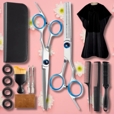 Professional Barber Shears Set Hair Cutting Thinning Scissors Hairdressing Salon - Image 1 of 4