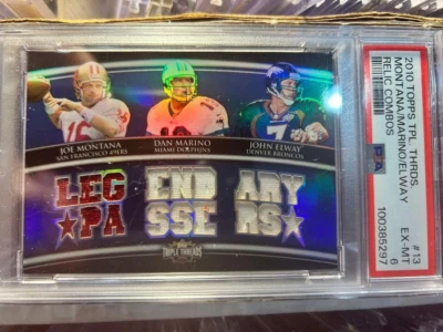 Montana Marino Elway 2010 Topps Triple Threads Game Patch - Image 1 of 2