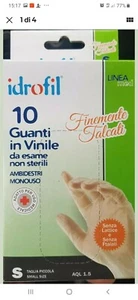 10 GUANTI IN VINILE MONOUSO taglia s finemente talcati no lattice no nitrile - Foto 1 di 1