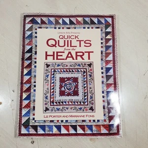 Leisure Arts Presents Quick Quilts from the Heart Liz Porter Instructions Book - Picture 1 of 9