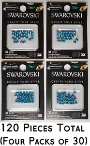 Cristales de Swarovski - 4 mm Xirius Hotfix - Circón azul brillante - 120 piezas - Imagen 1 de 5