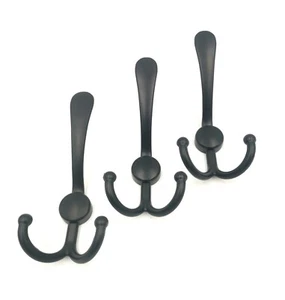 3X WANDHAKEN TÜRHAKEN GARDEROBENBÜGEL HUT- UND KLEIDERHAKEN AUFHÄNGEHAKEN - Bild 1 von 5