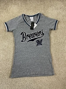 Milwaukee Brewers T-Shirt Women’s Sz S MLB Genuine Merchandise NWT $32 - Picture 1 of 7