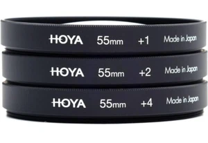Hoya Close up Lens Kit 3 Filter set +1,+2 & +4 55.0s mm New  - Picture 1 of 8