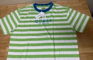 Men's Vintage Guess Los Angeles Originals T-Shirt Striped Sz Medium NWT - Picture 1 of 5