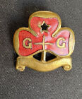 Antique Girl Guides Red Enamel Pin Land Rangers Promise Badge 1930s