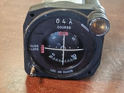  Indicador de curso Phaostron ID-351B/ARN medidor de avión de aviación  Foto 1 de 4