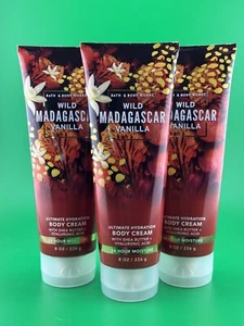 3er Pack Bath & Body Works WILD MADAGASCAR VANILLA Ultimate Hydration Body Cream - Bild 1 von 3