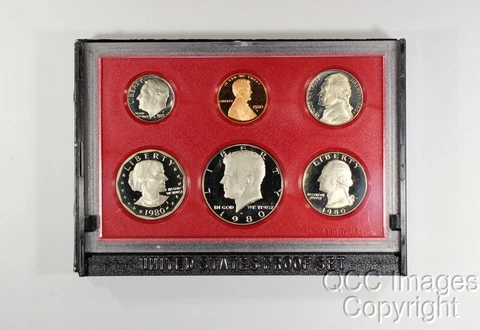1980 San Francisco Proof Set / Original Mint Packaging / No Stickers or Writing Cover