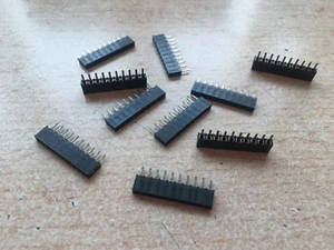 Harwin  M22-6111000 10 Way  SIL Vertical Single row PCB Socket  10 pieces  Z2914 - Picture 1 of 3