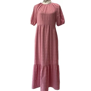 Maxi Vestido Anthropologie Ro & De Rosa Lourdes En Niveles Para Mujer Manga Abullonada Pequeña - Imagen 1 de 11