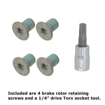 4  Brake Disc TORX Head Mounting Set Screw to Hub Flange & Tool 2000-15 Mercedes - Image 1 of 4