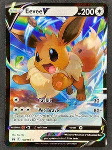Pokémon Eevee V 108/159 CRZ Crown Zenith NM - Picture 1 of 2