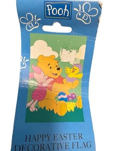 Vintage 1997 Winnie The Pooh Piglet Easter Outdoor Decorative Flag NEW 28" x 44" - Picture 1 of 5