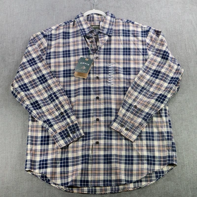 Camisa Orvis Para Hombre Grande Franela Lujo Algodón Lana Merino Exterior Clásica Foto 1 de 4