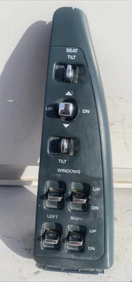 Caprice Impala SS 1991-1996 Roadmaster ventana del conductor y bisel interruptor de asiento azul Foto 1 de 4