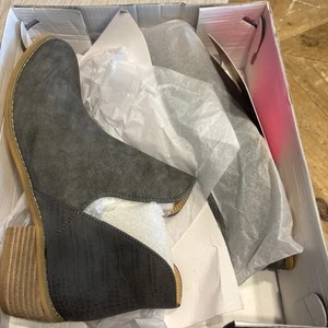 Corky's Wayland Stiefeletten grau Größe 9 Krokodilprägung Kunstleder Booties - Bild 1 von 4