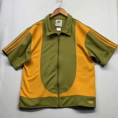 Vintage Adidas Soppo Track Jacket Sz Medium Olive Short Sleeve Warm Up Trefoil - Image 1 of 4