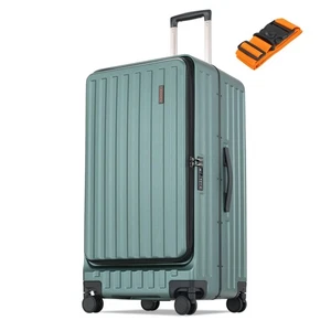 Checked Luggage, Large Suitcase 29 Inch Trunk Luggage with Spinner Wheels, Li... - Picture 1 of 9