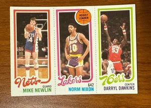 1980-81 Topps - Darryl Dawkins, Norm Nixon, Mike Newlin #180-134-159 - Picture 1 of 2