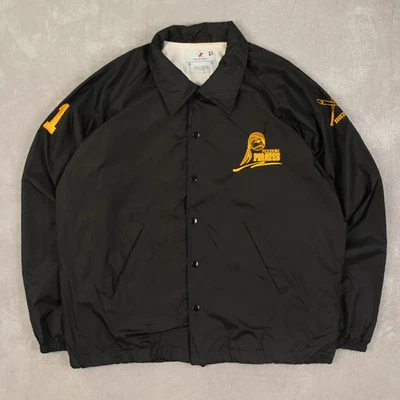 Vintage Pickering Pirates Fleece Lined Coach Jacket XL Men's Black Baseball - Image 1 of 4