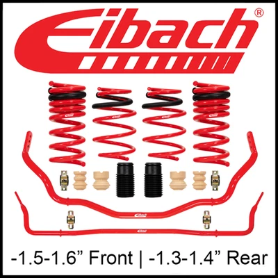 Комплект понижающих пружин и стабилизаторов подвески Eibach SPORTLINE подходит для Ford Mustang GT 2015-2023 годов выпуска - Изображение 1 из 2